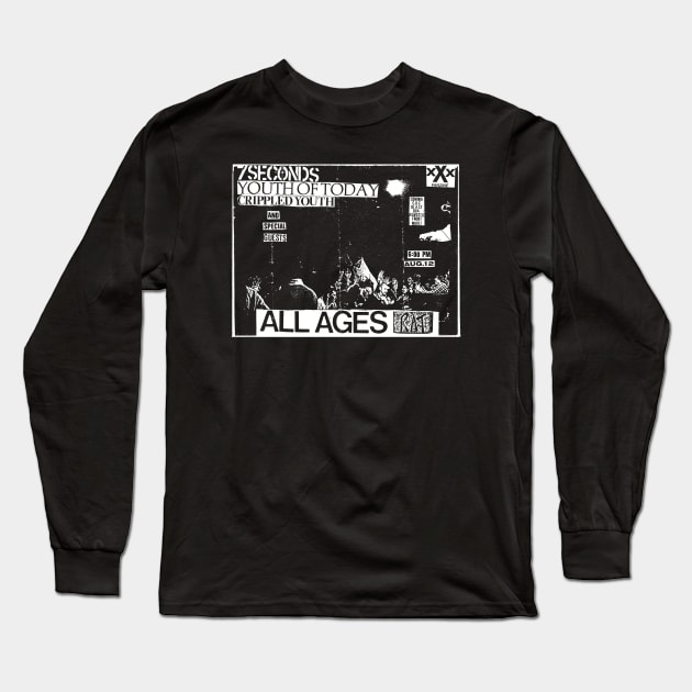 1986 Straight Edge Hardcore Show (Boston, MA) Long Sleeve T-Shirt by Scum & Villainy